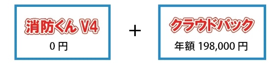 消防くん0円+クラウドパック年額198000円